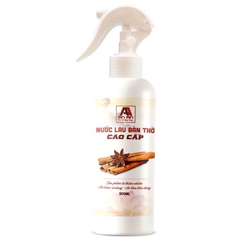 Nước lau bàn thờ thiên nhiên hương quế An an- nước bao sái tụ lộc, xua côn trùng bụi bẩn tại Nguyễn Gia group cao đạt q5