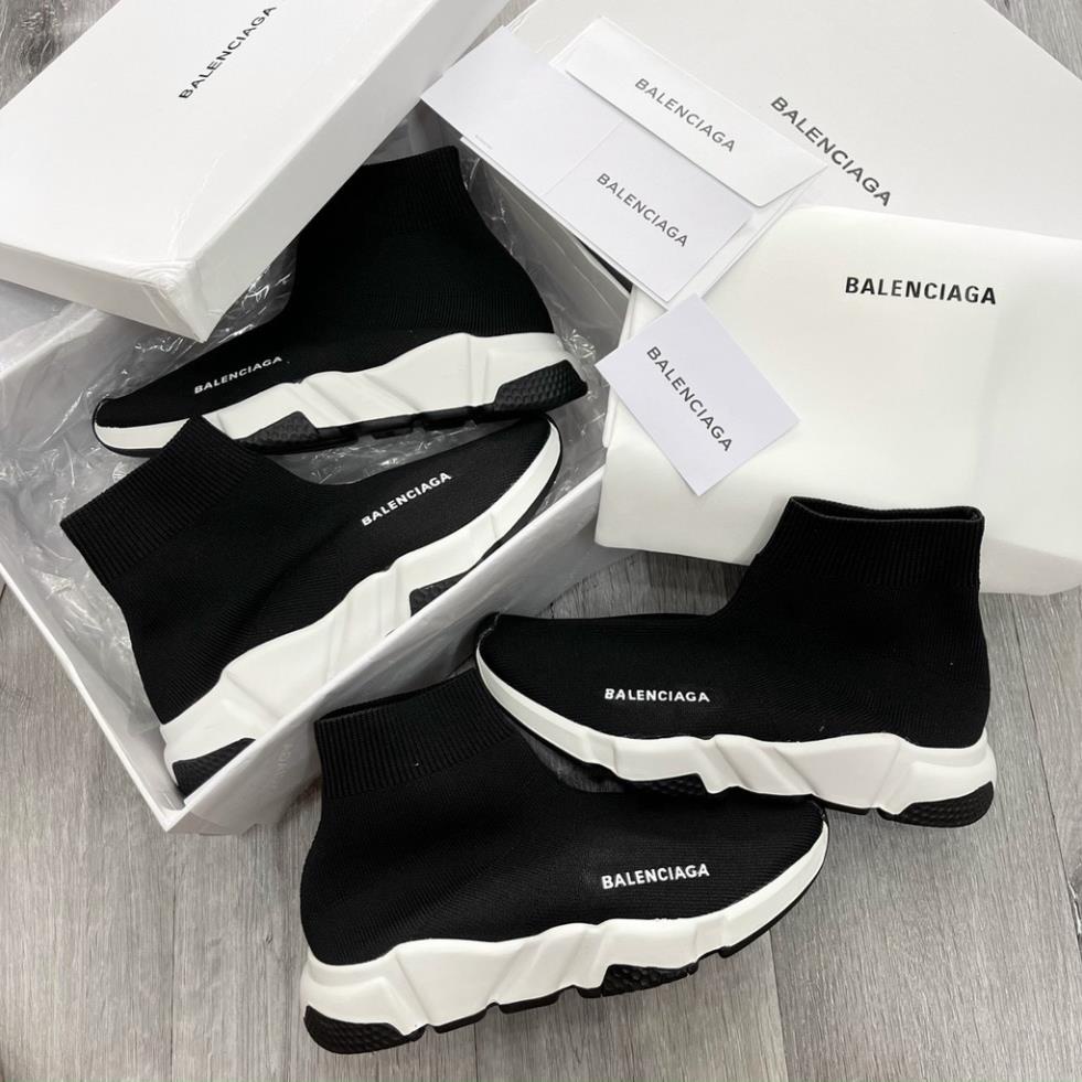 BIG SALEGiày Balenciaga Speed Trainers black white , giày Balencia cao cổ đen trắng cao cấp full box bill AH22222