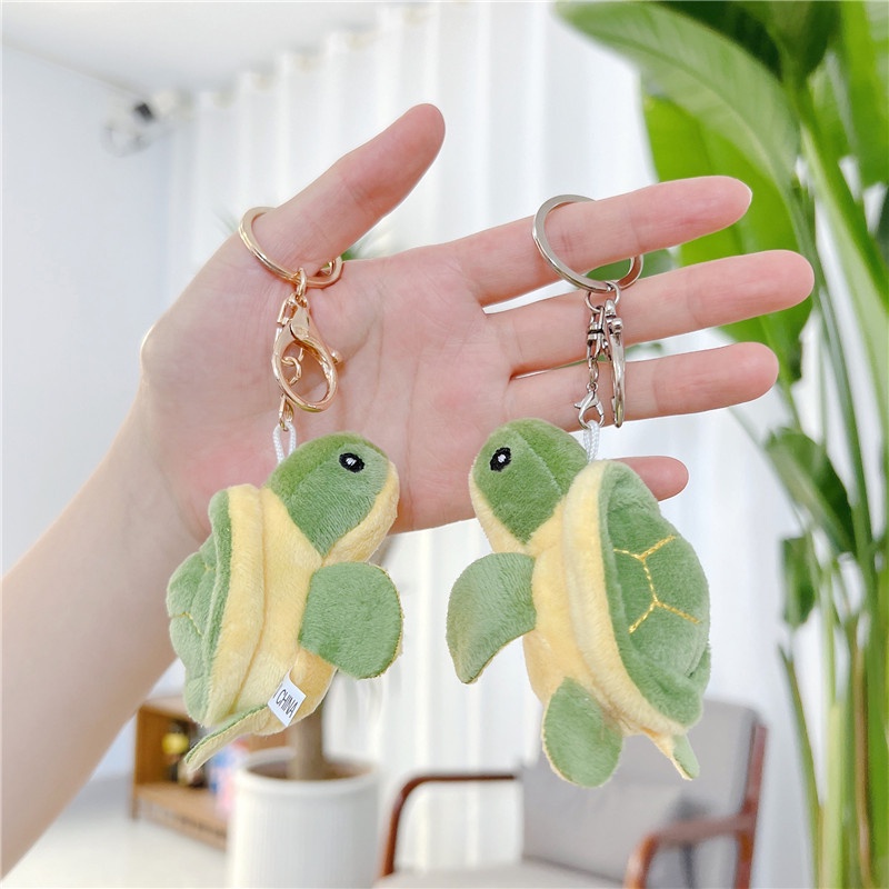 Móc Khóa Hình Rùa Nhồi Bông Dễ Thương