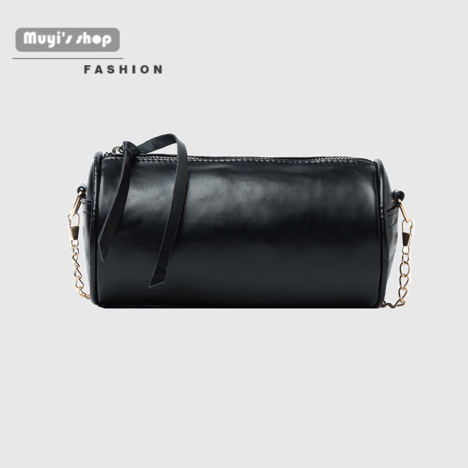 Túi Đeo Vai Hình Trụ Chất Liệu Da Mềm Phong Cách hip hop Thời Trang Mùa Xuân 2022 Cho Nam Và Nữ