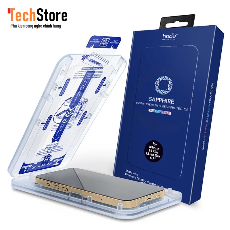 Kính cường lực HODA Sapphire cho l.Phone 13/ 13 Pro/ 13 Pro Max/ 14/ 14 Plus/ 14 Pro/ 14 Pro Max