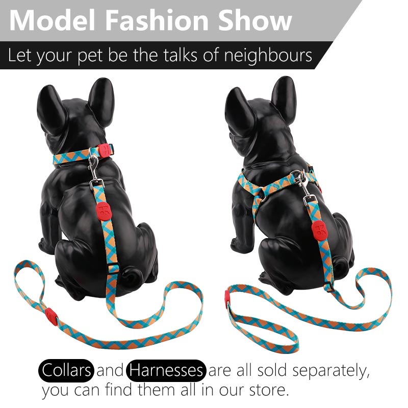 HamshMoc Vòng Cổ Và Dây Dắt Thú Cưng Đi Dạo Chất Liệu Nylon Mềm Mại Có Thể Điều Chỉnh Kích Thước