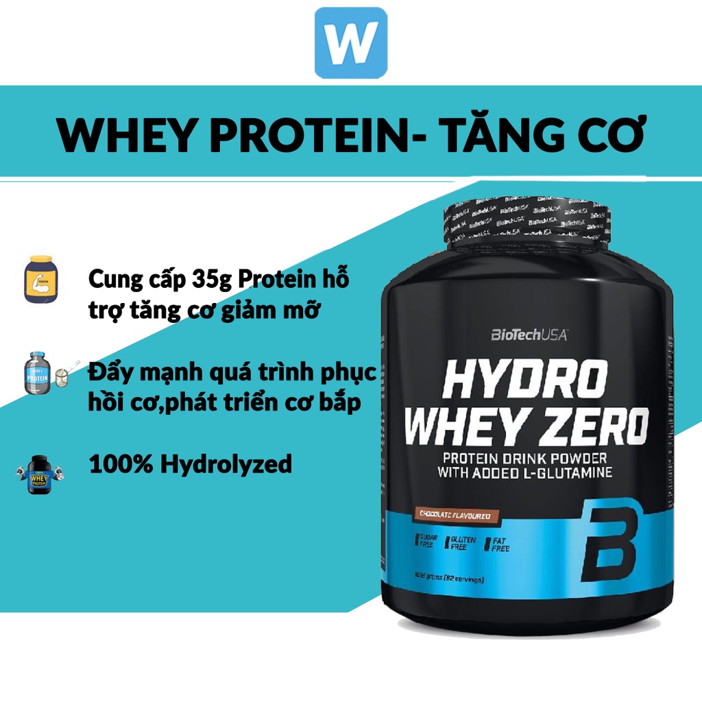 Whey Hydrolyzed Tăng Cơ Bắp, Phát Triển Cơ Giảm Mỡ Hydro Whey Zero 4lb