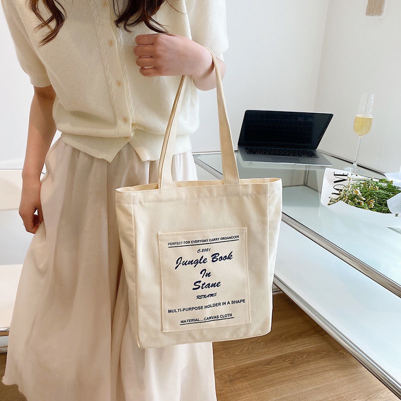 Túi Vải Tote Đeo Vai Form Hộp Nắp Ngoài XinhStore