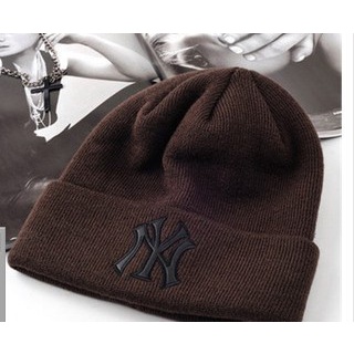Mũ Len Dệt Kim Họa Tiết NY Thời Trang Thu Đông Ấm Áp Cho Nam Và Nữ