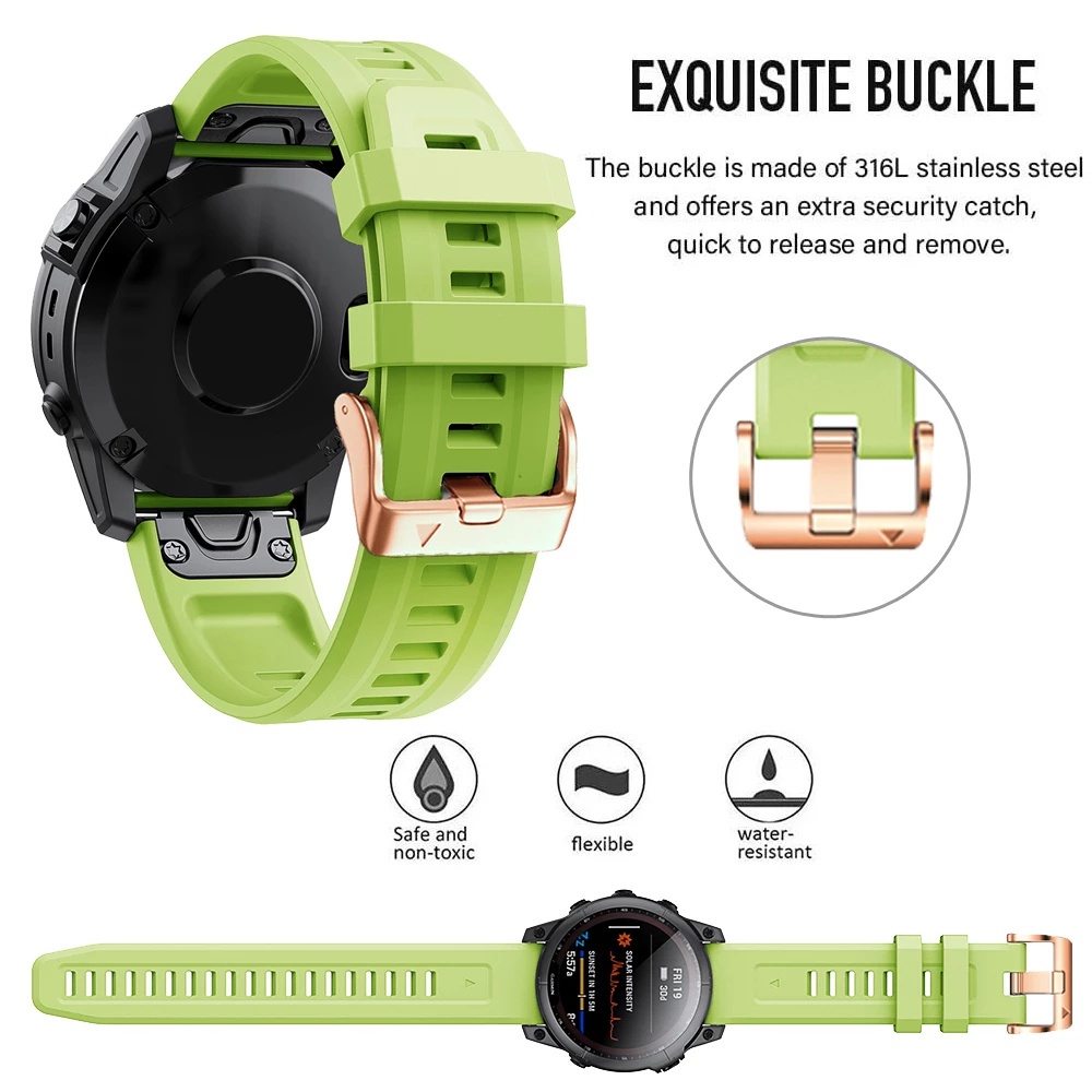 Dây Đeo Thay Thế 20mm Bằng Silicon Chất Lượng Cao Cho garmin fenix 7s 6s pro solar 5s plus approach s70 42mm