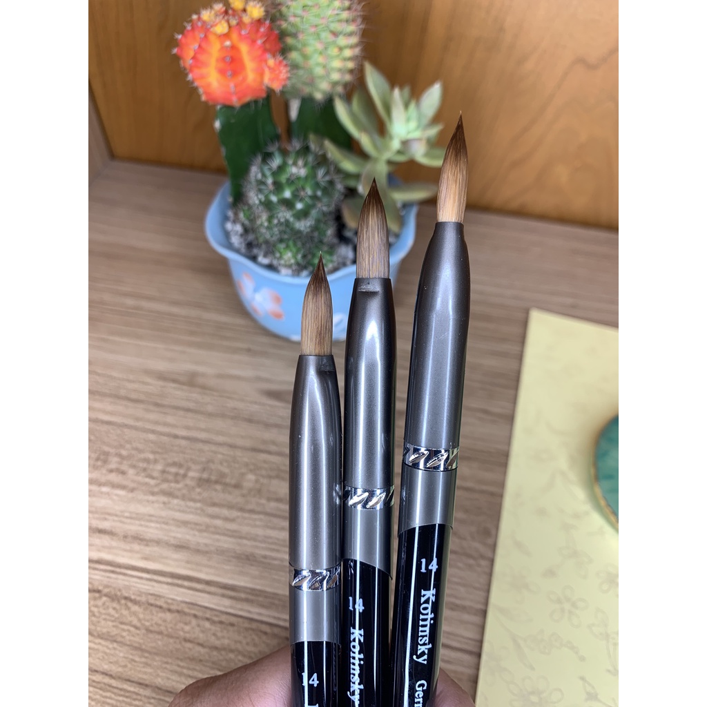 Cọ Đắp Bột Nail Kolinsky Germany Cán Nhôm