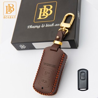 Bao da chìa khóa xe máy cao cấp bb honda vario, vision, lead, air blade chìa thông minh smartkey da thật khắc tên