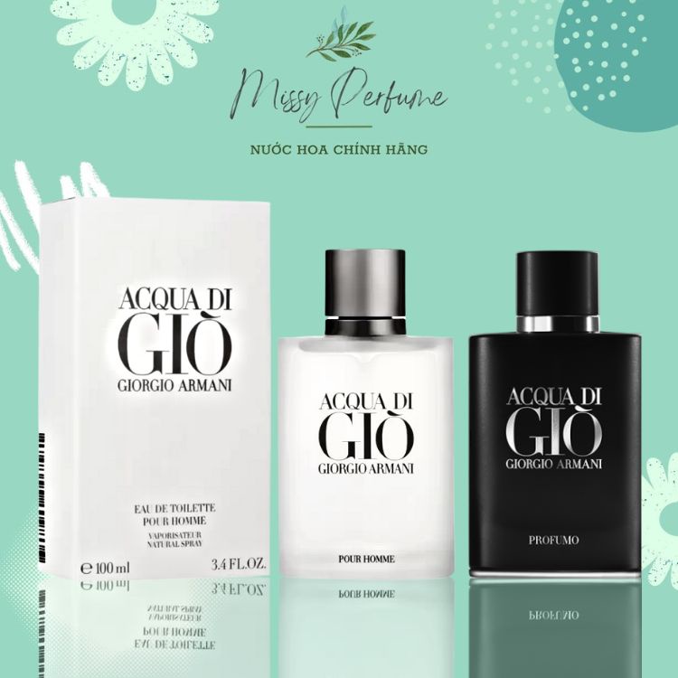 Nước Hoa Acqua Di Gio Pour Homme 100ML Full Size, Nước Hoa Nam Mùa Hè Thơm Mát