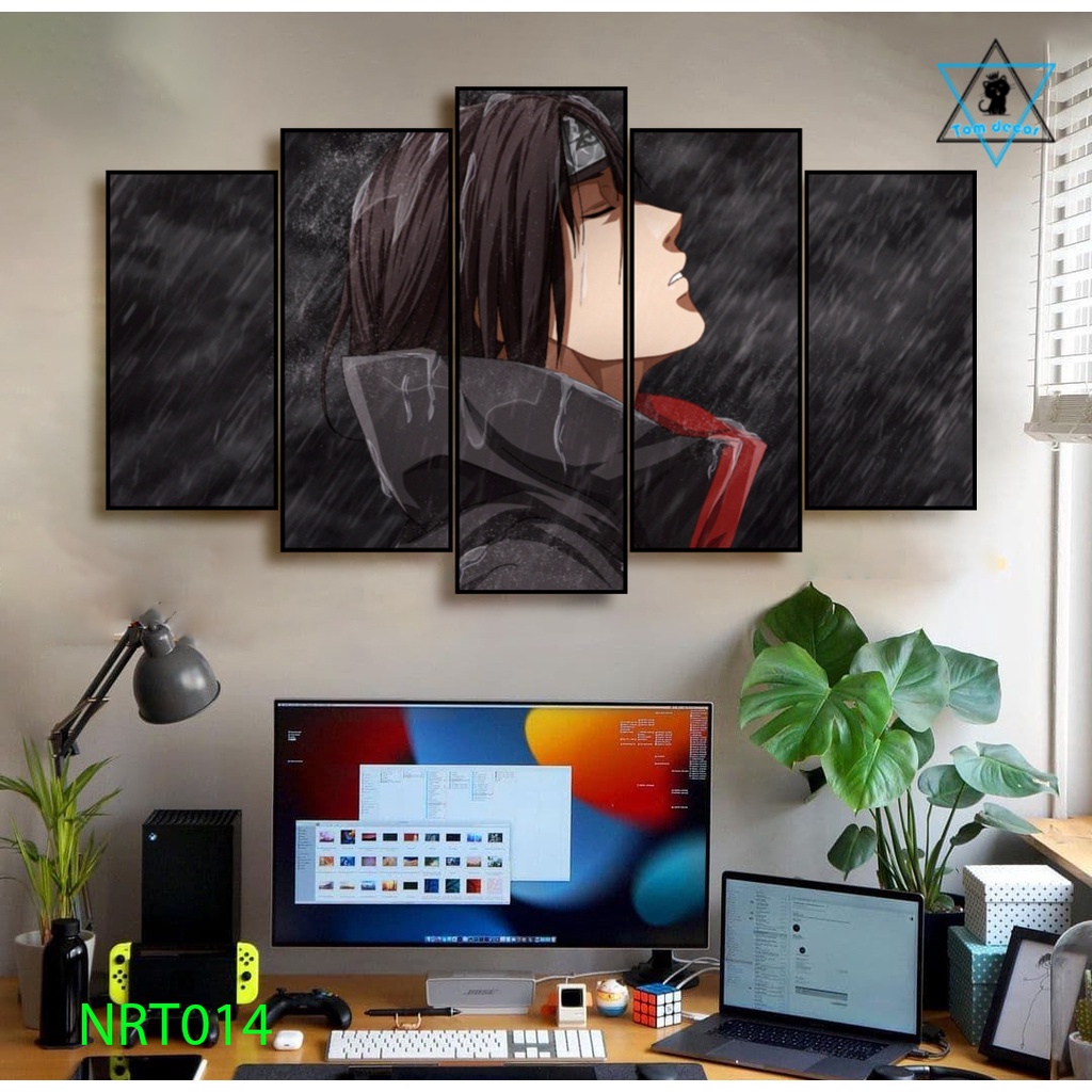 Bộ 5 tranh Naruto decor nhựa formex 5mm