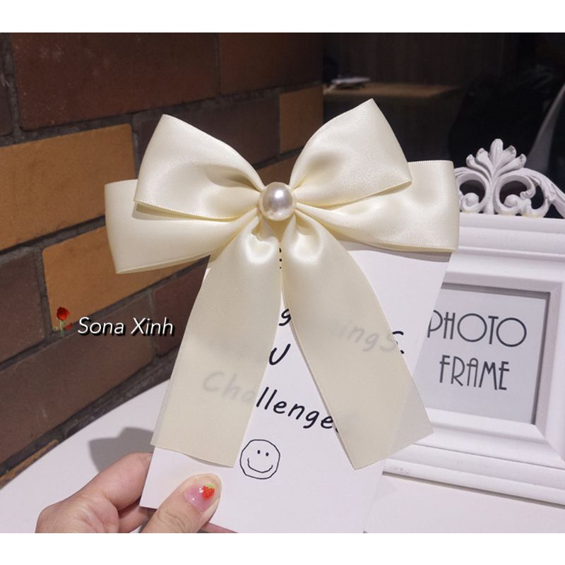 KẸP NƠ ĐÍNH NGỌC XINH XẮN ĐỦ MÀU