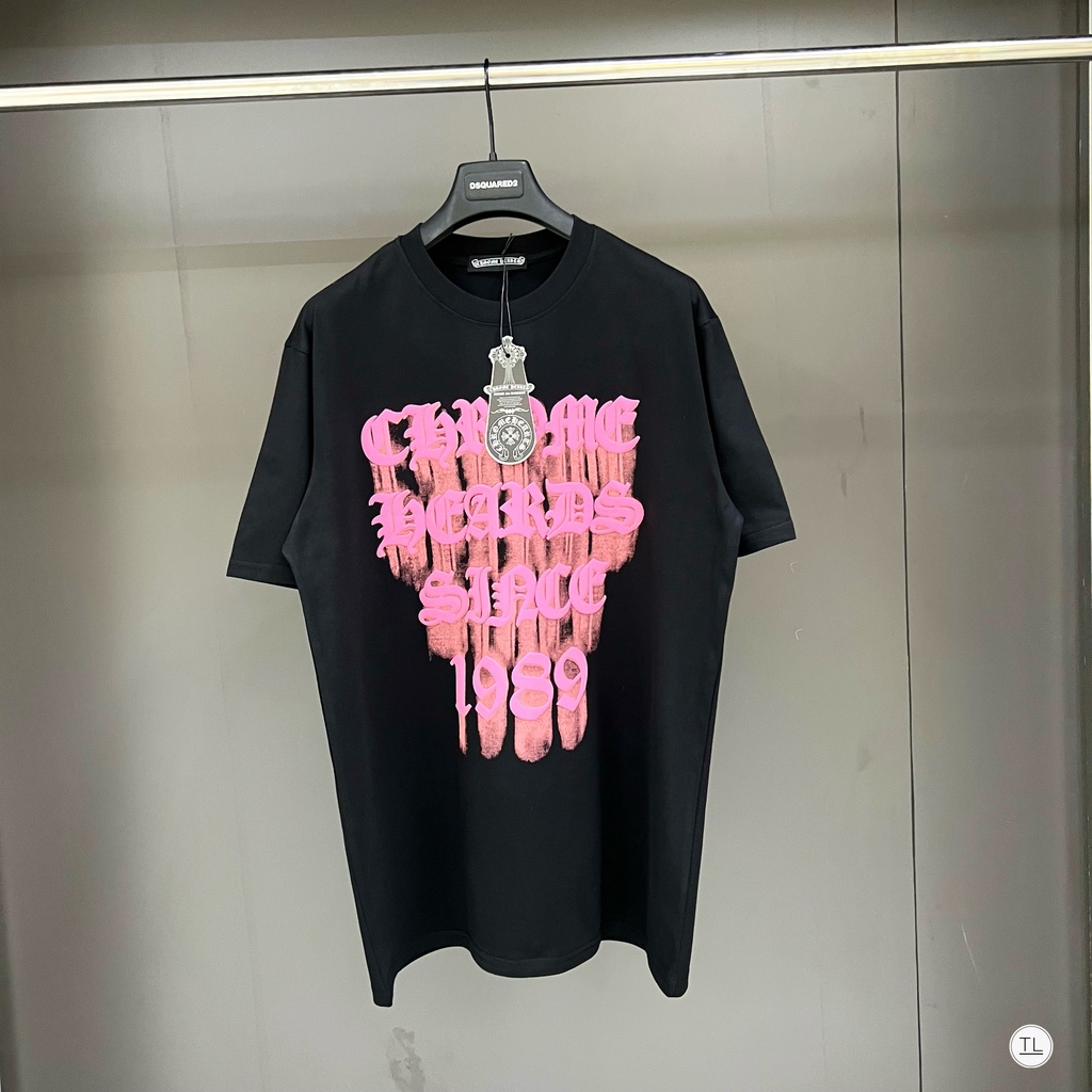 🔥Hot🔥Áo thun Chrome Hearts chữ nổi thiết kế hot trend Nam nữ New 2023
