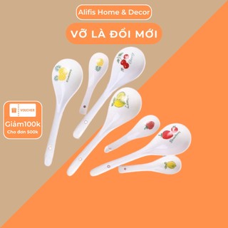 Muôi múc canh , vá múc canh bằng sứ nhiều họa tiết xinh xắn Alifis