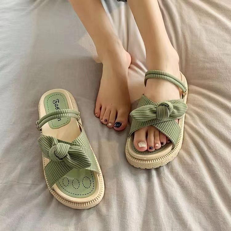 Dép Sandal Đế Phẳng Dày Dặn Phong Cách Thời Trang Mùa Hè 2022 3-5cm Dành Cho Nữ