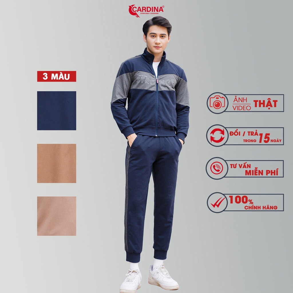 Đồ Bộ Nam 𝐂𝐀𝐑𝐃𝐈𝐍𝐀 Chất Nỉ Da Cá Cao Cấp Kiểu Dáng Thể Thao Khóa Kéo Phong Cách 2NiM11