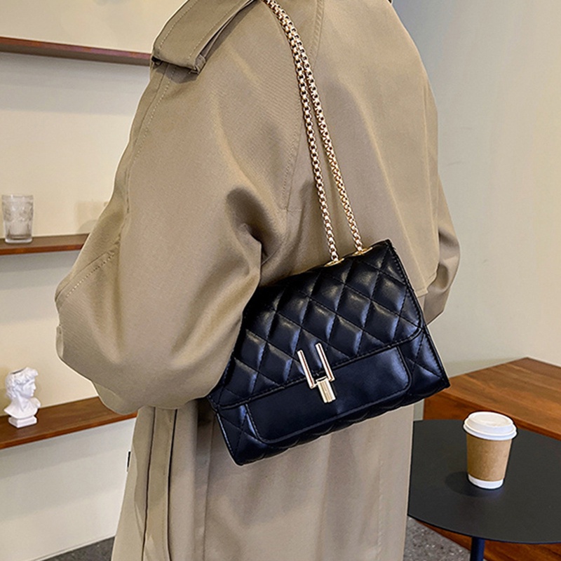 Túi Đeo Vai Dây Xích Đô Thị Hình Thoi Thời Trang Cho Nữ