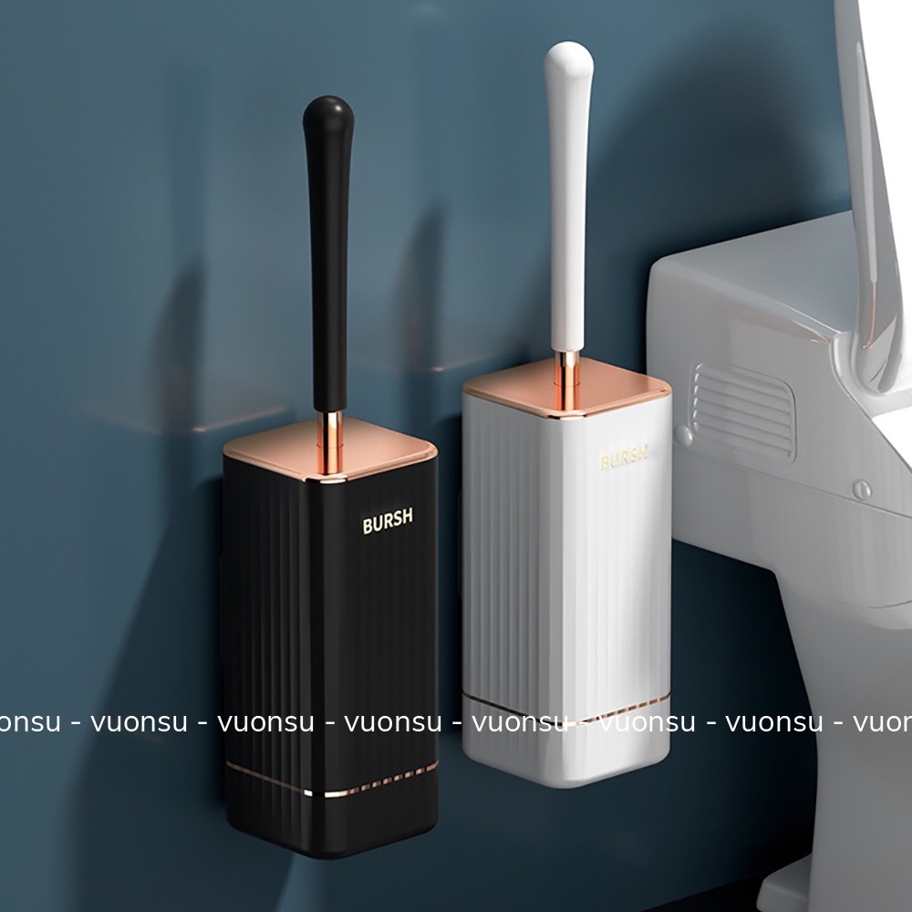 Chổi cọ nhà vệ sinh bồn cầu toilet đa năng silicon sang trọng dán tường - VS397