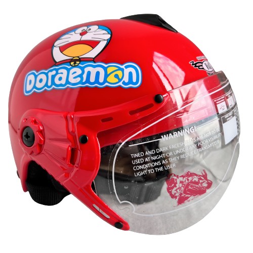 Mũ bảo hiểm trẻ em V&amp;S Helmet - VS103KS Doreamon đỏ -Phù hợp với bé từ 2 đến 5 tuổi, Vòng đầu 50-52cm, Bé nặng dưới 18kg