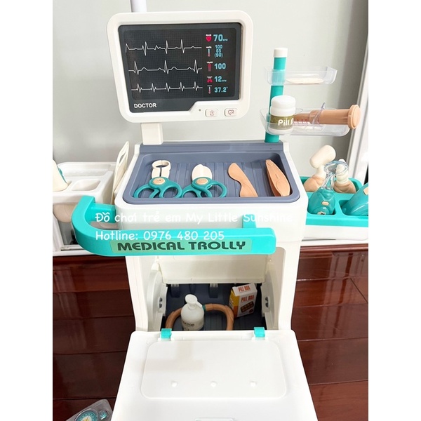 Đồ chơi xe đẩy bác sĩ 26 chi tiết cho Bé