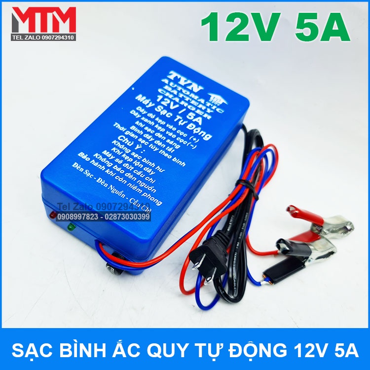 Sạc bình ắc quy tự động 12V 5A TVN