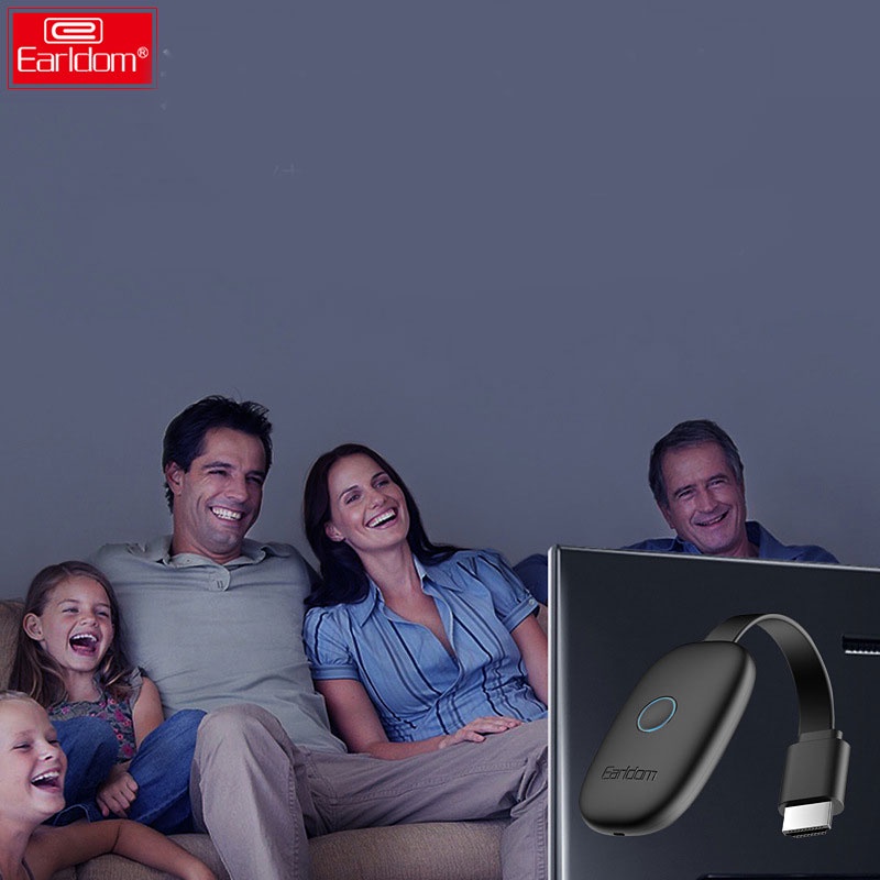 Cáp HDMI không dây Earldom W3+ dùng cho điện thoại, laptop Kết nối với tivi, máy chiếu qua Wifi với độ phân giải HD-4K