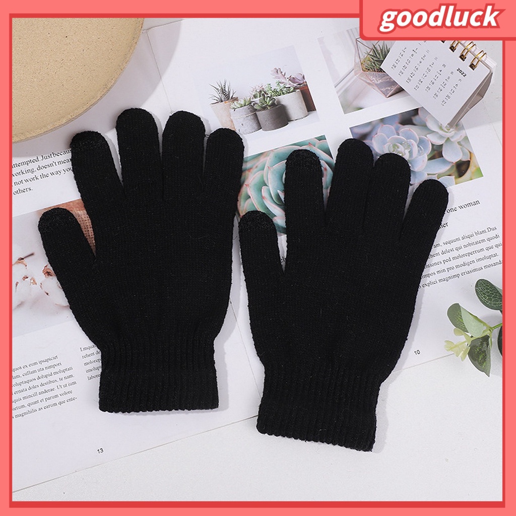 1 Đôi Găng Tay Toàn Ngón Chống Gió Bằng Acrylic Co Giãn Thoải Mái Có Thể Giặt Sạch Cho Trẻ Em