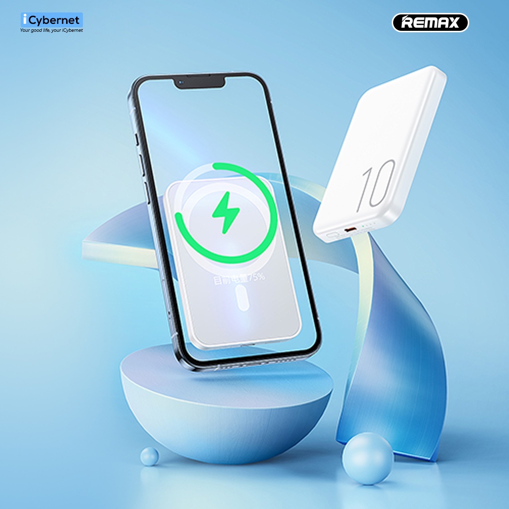 Sạc dự phòng không dây từ tính 10000mah RPP-65 chính hãng Remax