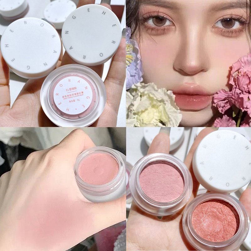 Phấn Má Hồng Dạng Kem Màu Lì Tự Nhiên Lâu Trôi