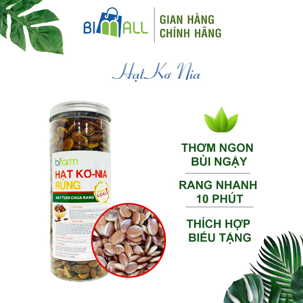 Hạt Kơ Nia rừng loại 1 BIMALL bùi thơm béo ngậy giàu dinh dưỡng hũ 650gr