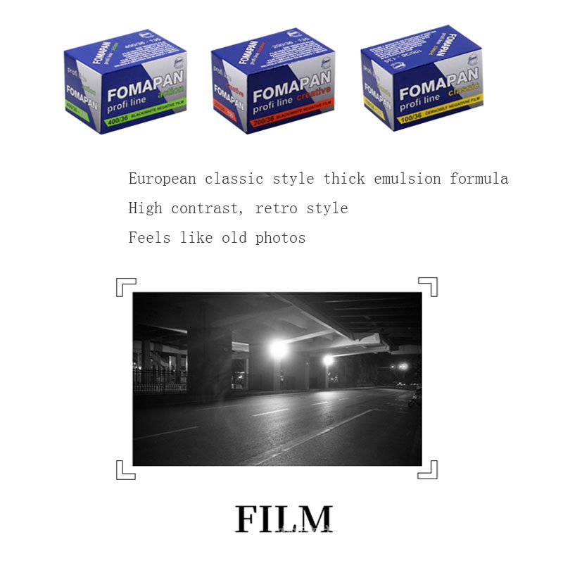 100 / 200 / 400 135 Kính Hiển Vi Fomapan Cổ Điển 36 Cuộn