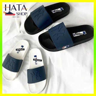 Dép nam quai ngang MLB in nổi chữ NY cực chất HOT 2022