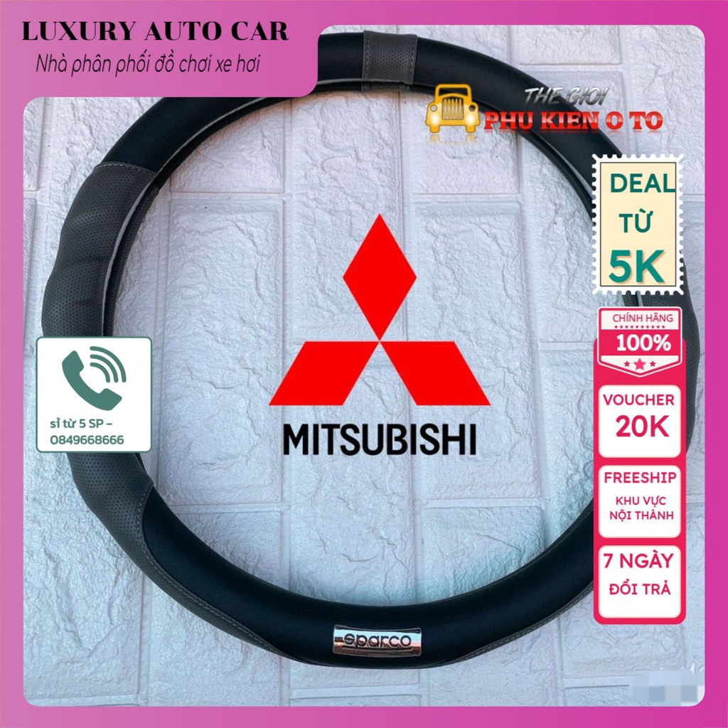 Bọc vô lăng Mitsubishi Xpander, Pajero, Attrage, Mirage, Triton, Outlander, Jolie, Lancer, Zinger, Grandis