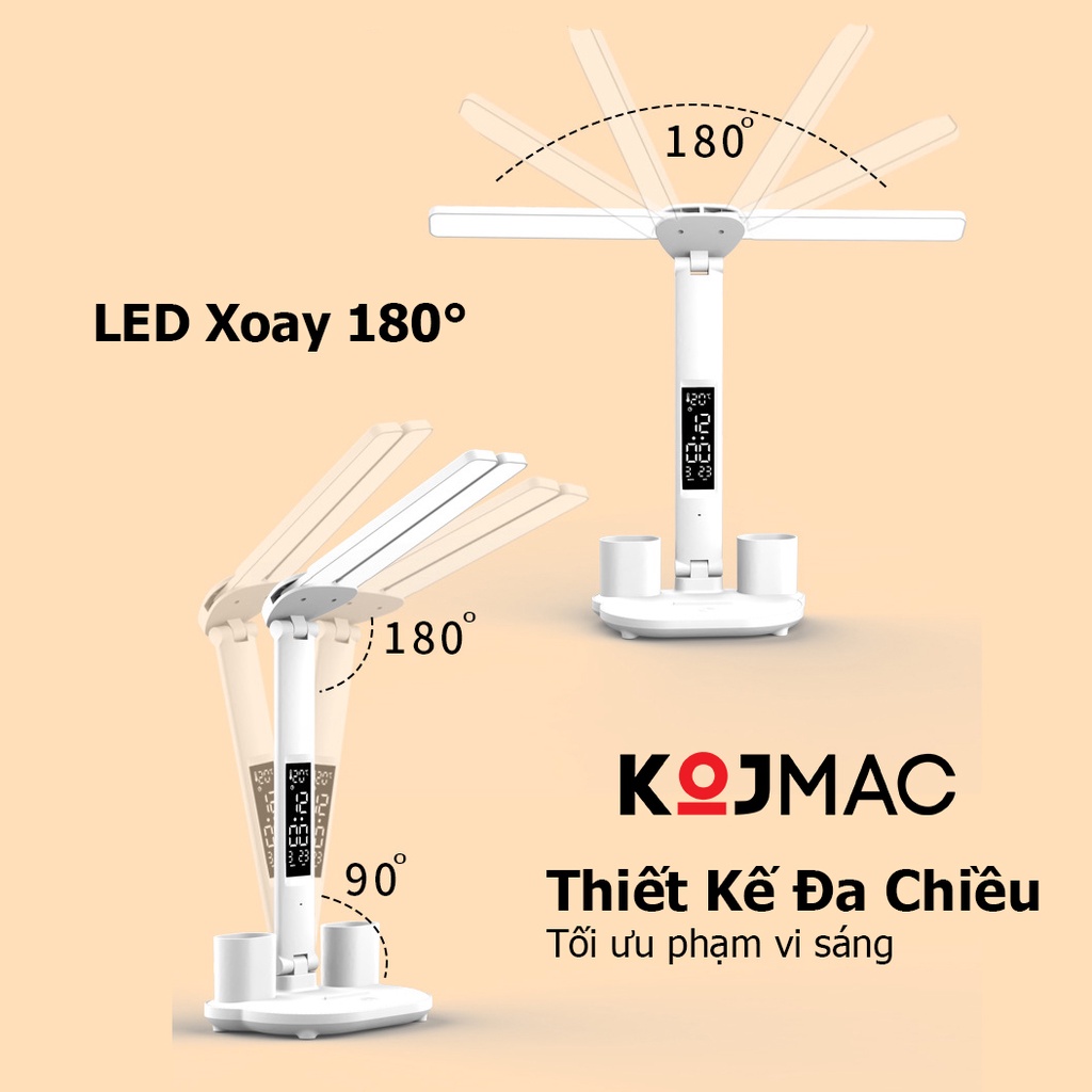 Đèn Học Chống Cận Thị Để Bàn Không Ánh Sáng Xanh Desk Lamp 2 LED PIN
