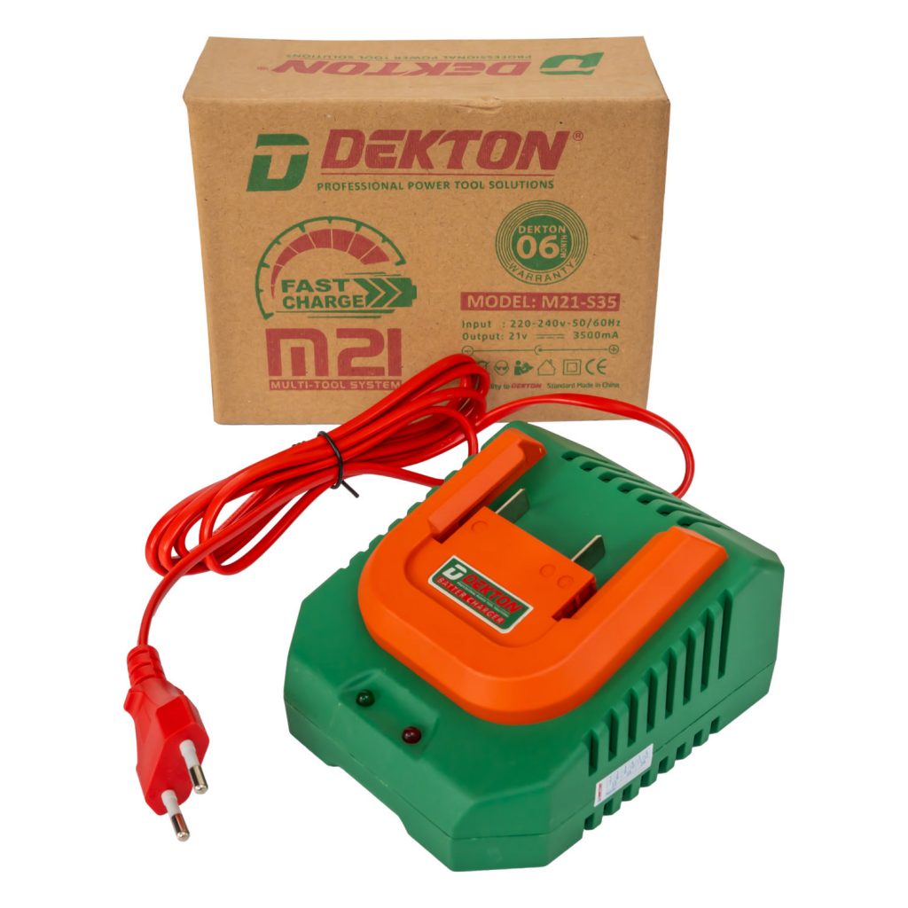Đế sạc nhanh 21v DEKTON M21-S35, lắp vừa tất cả các loại pin trên thị trường sài hệ chân MKT.