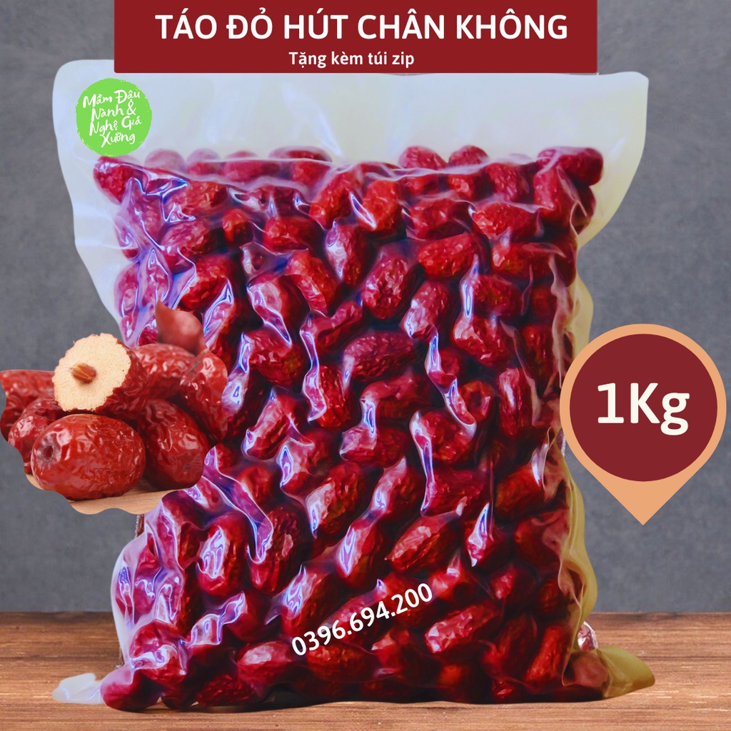 1Kg Táo đỏ tân cương táo tàu loại ngon ngọt dùng nấu chè dưỡng nhan, trà thảo mộc, ăn vặt