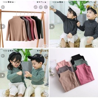 (Hàng sẵn) Áo giữ nhiệt bé trai bé gái cổ 3 phân size đại ( 10-31kg)