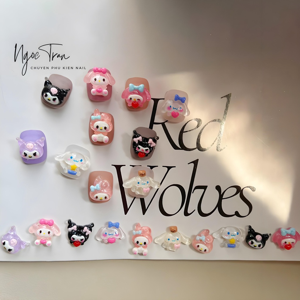 Charm Thú Hoạt Hình Sanrio Trang Trí Móng Hàn Quốc