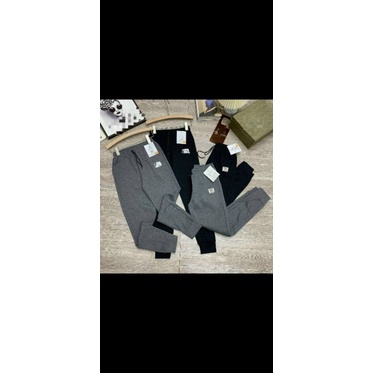 Quần thun tăm jogger đen và xám