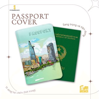 Bao Da Hộ Chiếu STORMBREAKER - Ví Đựng Passport Du Lịch Sài Gòn - Thêm Tên Cá Nhân - Màu Sắc Đen-Nâu-Trắng - PPT203