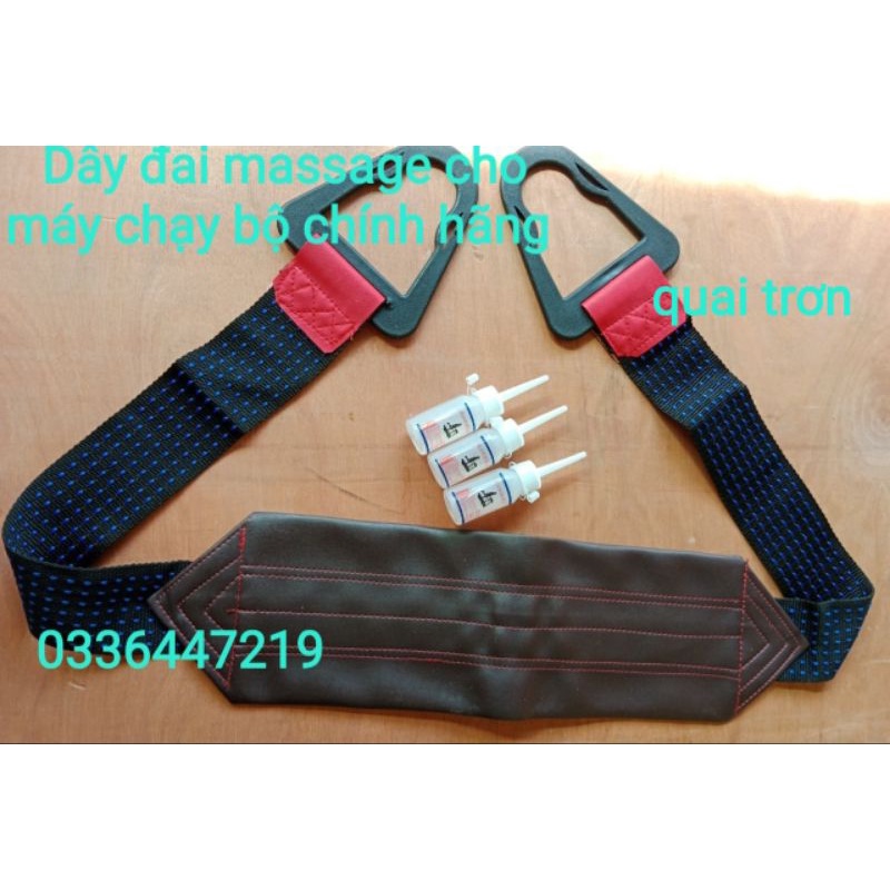 Dây đai massage cho máy chạy bộ chính hãng quai trơn kèm chai dầu máy chạy bộ 30ml