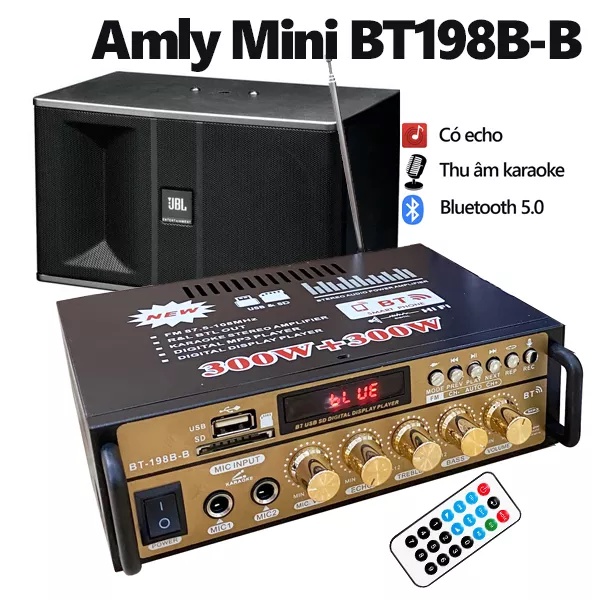 Amply karaoke gia đình, amly hát karaoke, amply karaoke - amly Mini Bluetooth BT-298A