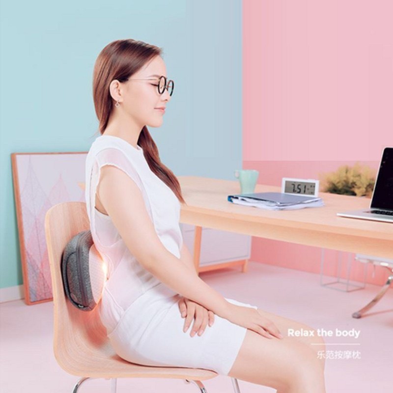 GỐI MASSAGE NHIỆT XIAOMI LERAVAN LF-YK006-SGY | Nhập Khẩu Chính Hãng