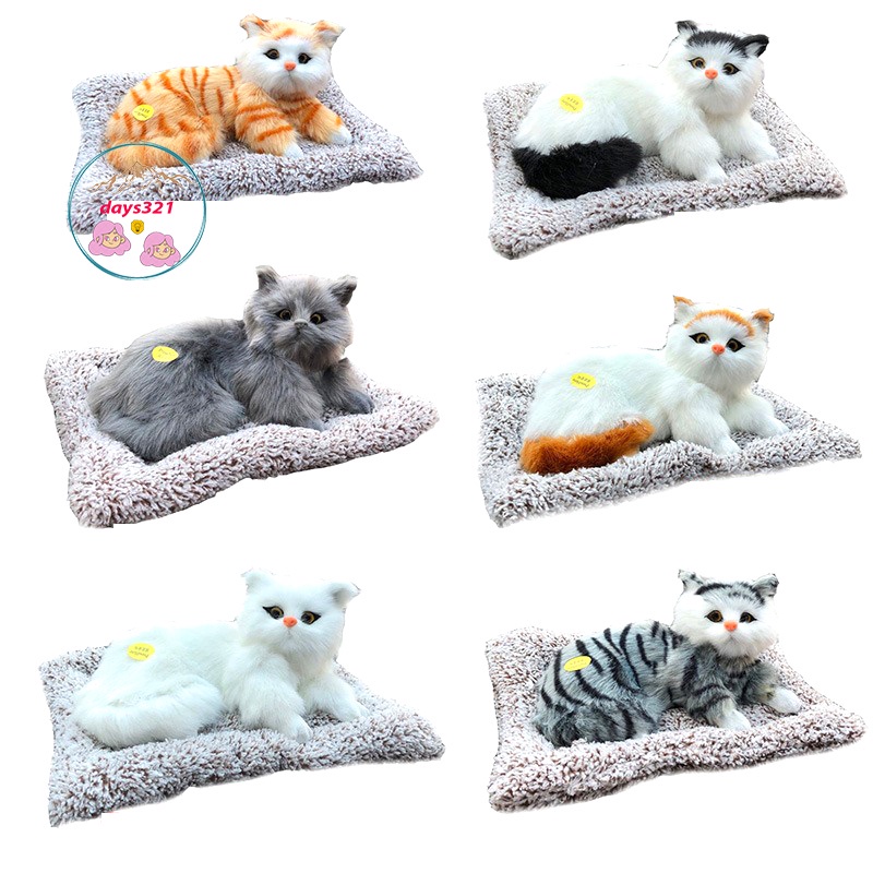 MÈO Thú bông GIỐNG THẬT 99%  sói gấu lõi than hoạt tính lọc không khí khử mùi trang trí xe hơi ô tô