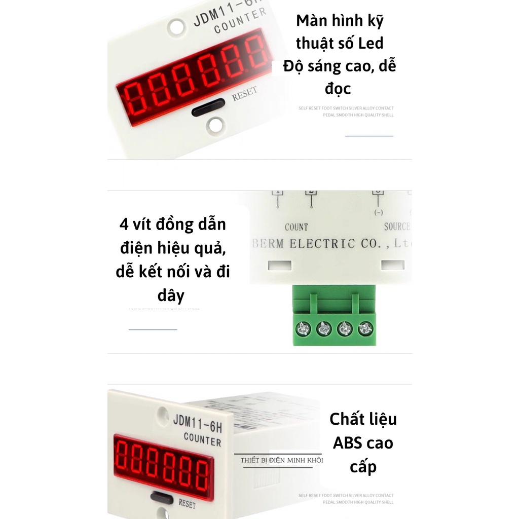 Bộ Đếm Số Điện Tử Counter JDM11, máy đếm điện tử