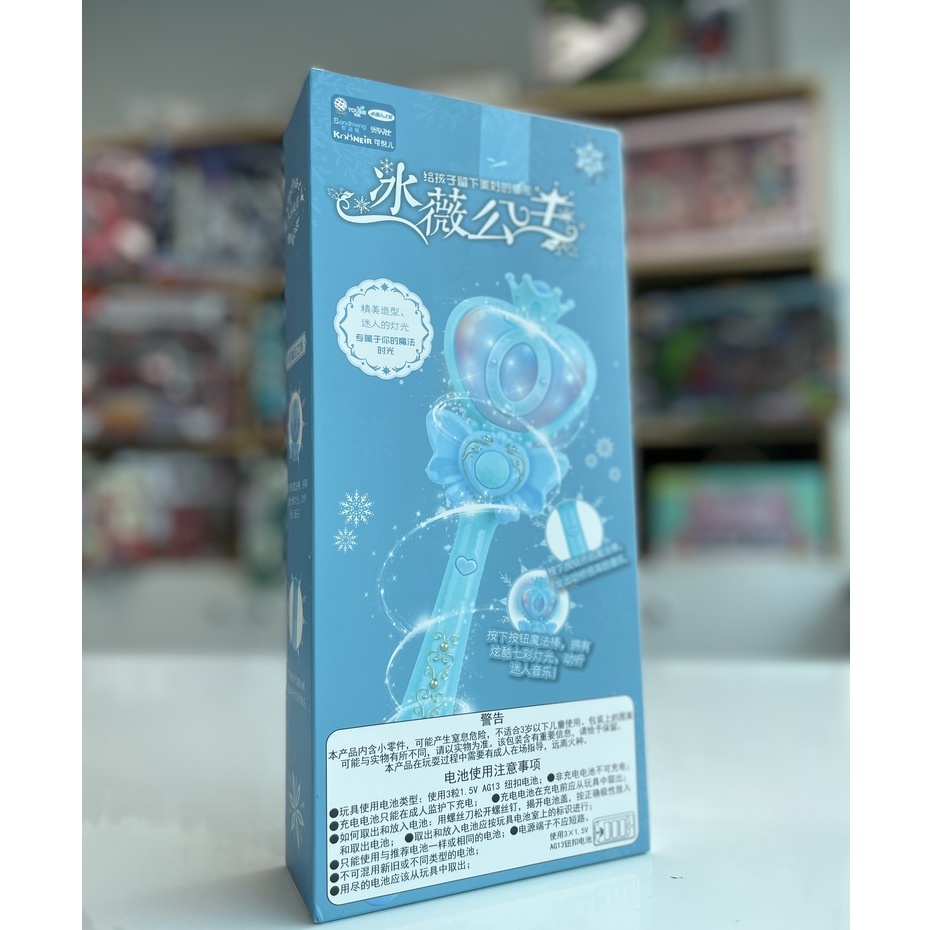 Đồ chơi phụ kiện công chúa elsa, gậy phép thuật và bím tóc có đèn và nhạc