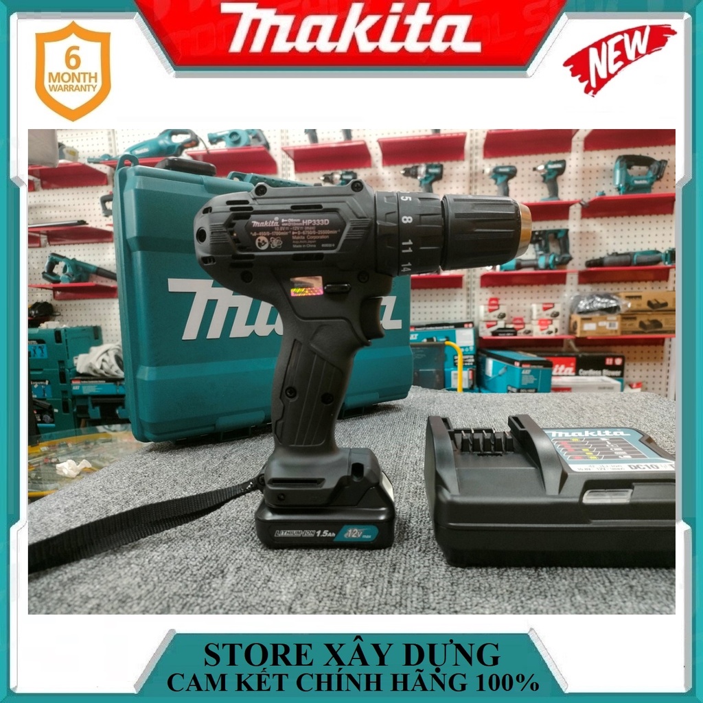 MÁY KHOAN BÚA VÀ VẶN VÍT DÙNG PIN(12V MAX) MAKITA HP333DWYB - HÀNG CHÍNH HÃNG