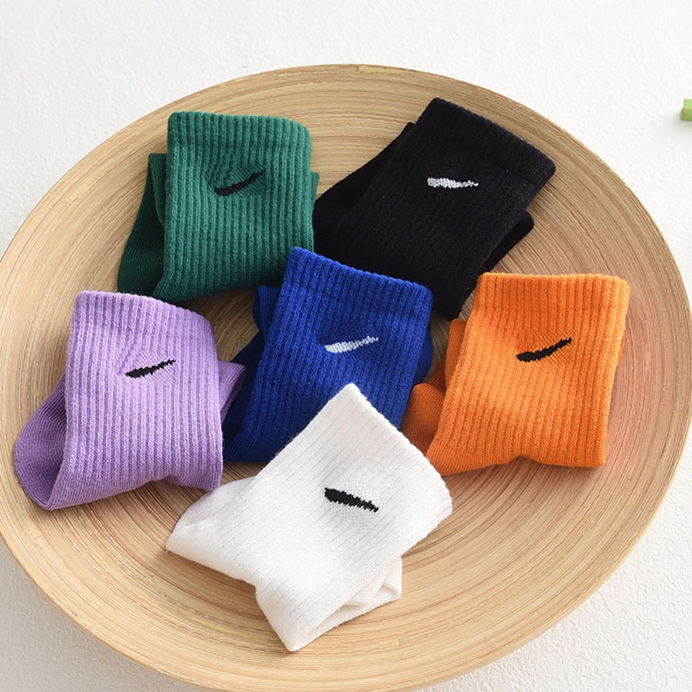 Set 5 đôi tất Nike cao cổ sắc màu cho bé trai bé gái phong cách thể thao