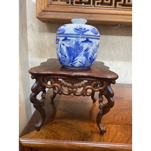 Kỉ Gỗ Gụ Bày Đồ Mini Vuông 20cm