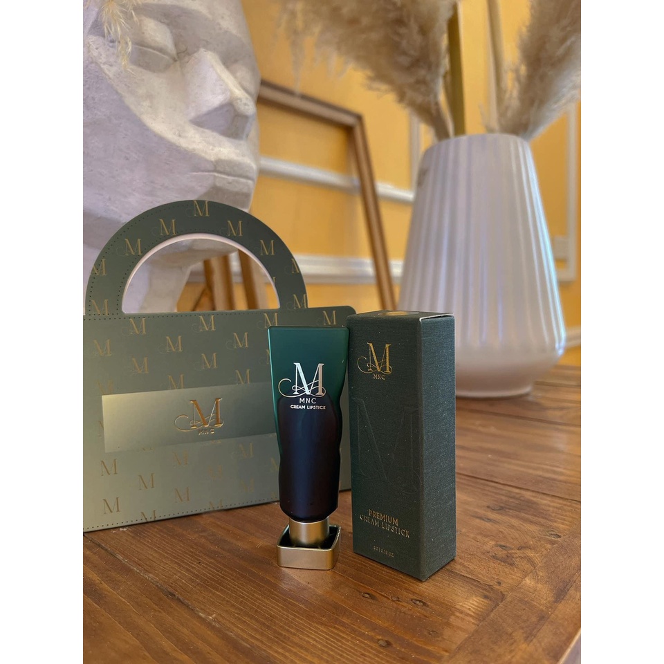 Son MNC Lipstick màu đỏ rựu ánh nâu, Màu NO.01 Tint bóng cho môi căng mọng