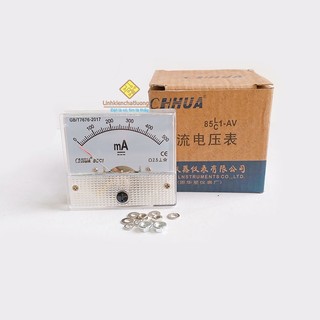 Ampe kế cơ dc 500ma 85c1 đo dòng 0-500ma chính hãng hua